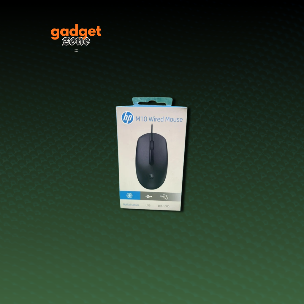 HP M10 Wired Mouse | USB Optical Mouse for PC & Laptop