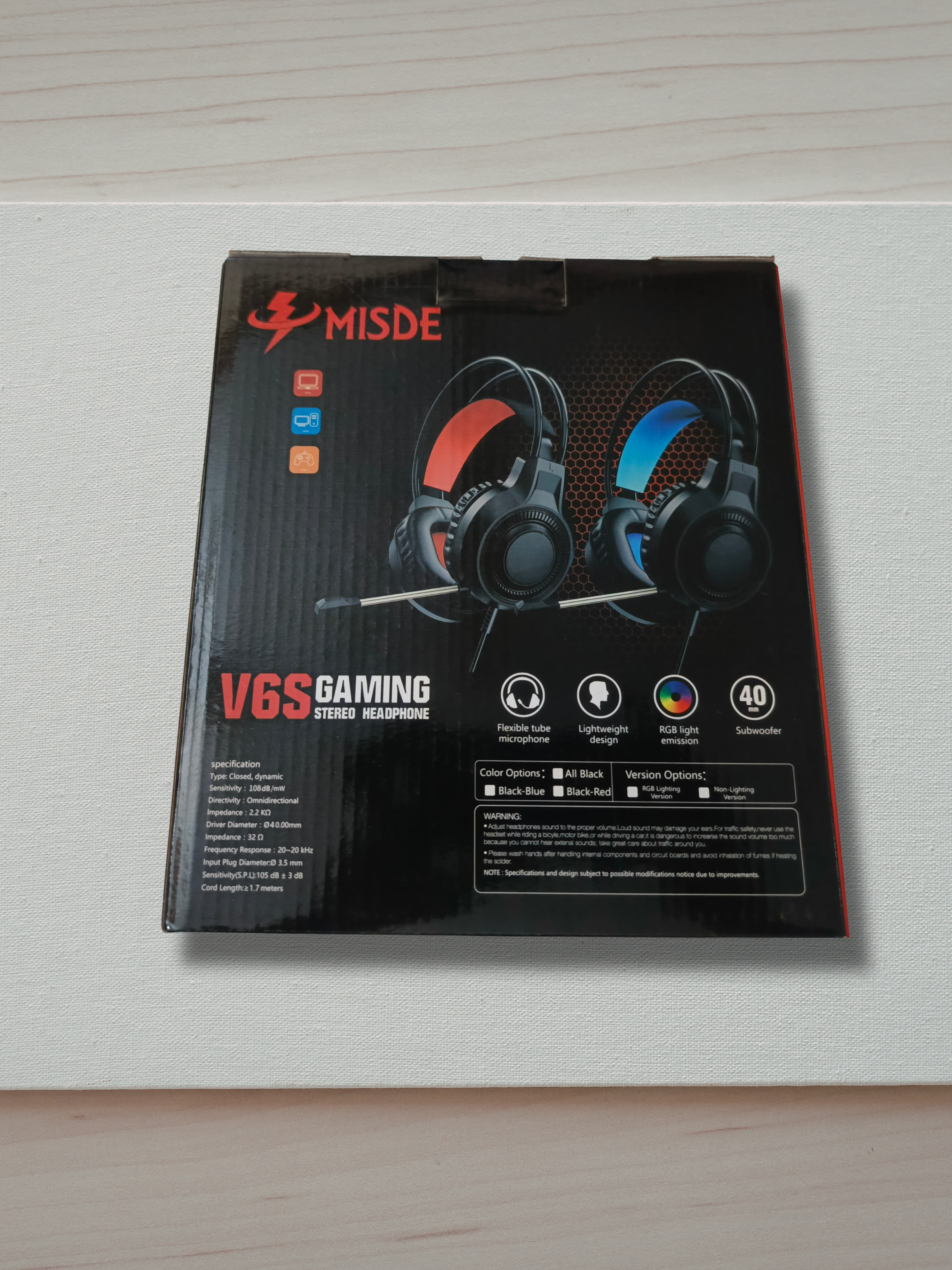 MISDE V6S Gaming Headphones